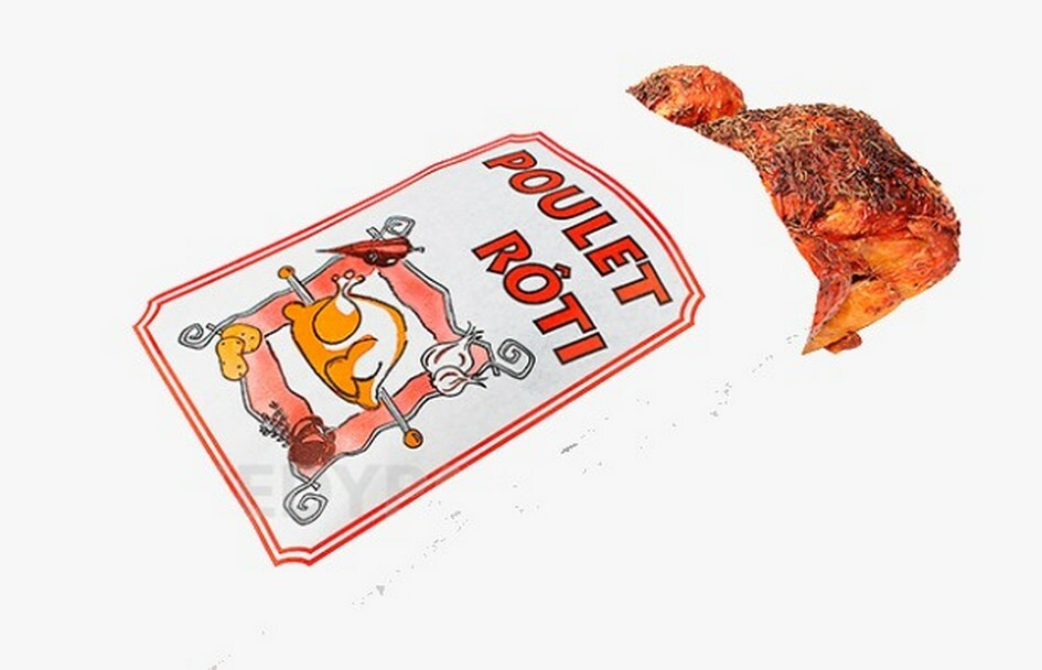 Sac poulet roti papier blanc kraft ingraissable qualite superieure