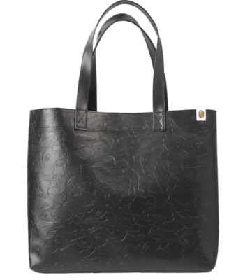 BAPE A Bathing Ape Camo Leather Tote Shopper Shoulder Bag BAPE A Bathing Ape Camo Leather Tote Shopper Shoulder Bag