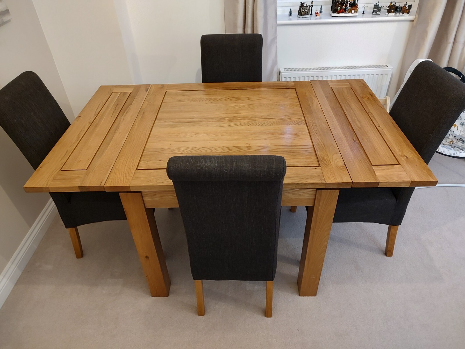 4 Seater Extendable Solid Oak Dining Table With Chairs Oak Furniture