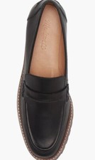 Madewell The Corinne Black Leather Lug Sole Loafers Size: 6.5