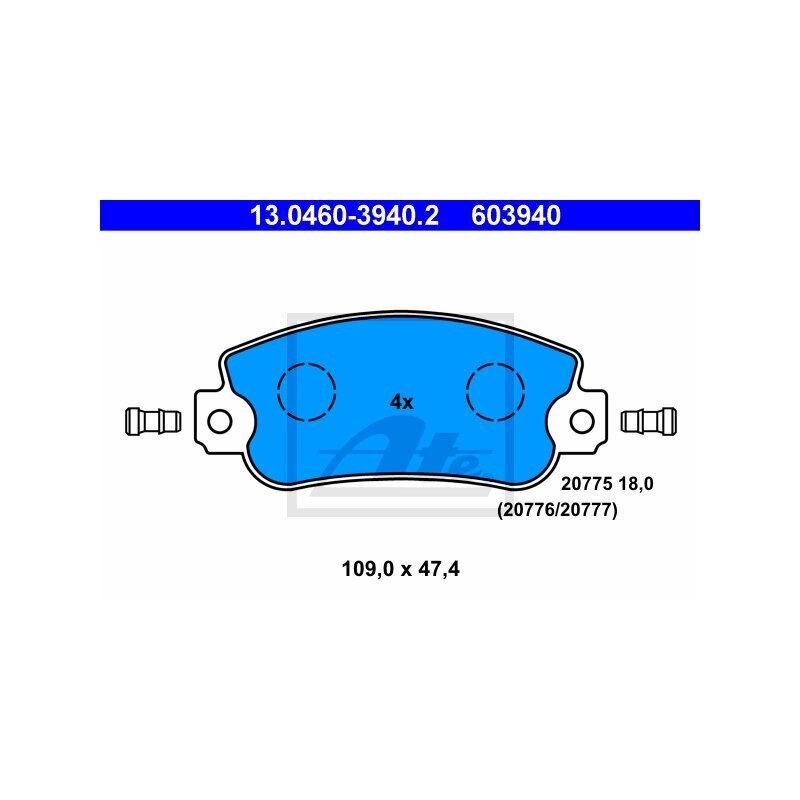 Plaquettes de frein pour Fiat 131 Uno Regata Ritmo moteurs 0.9 à 2.5 Diesel années 1982-1995