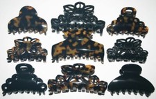 Hair Claw Ornate Toothed French Jaw Clip Flower Floral Tortoise Made in France