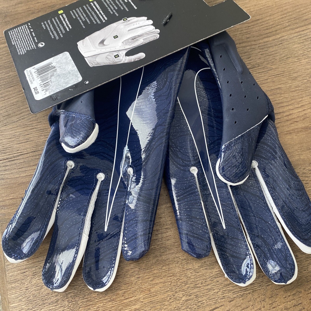 NEW Nike Vapor Jet Football Gloves Navy Blue White Size XXL