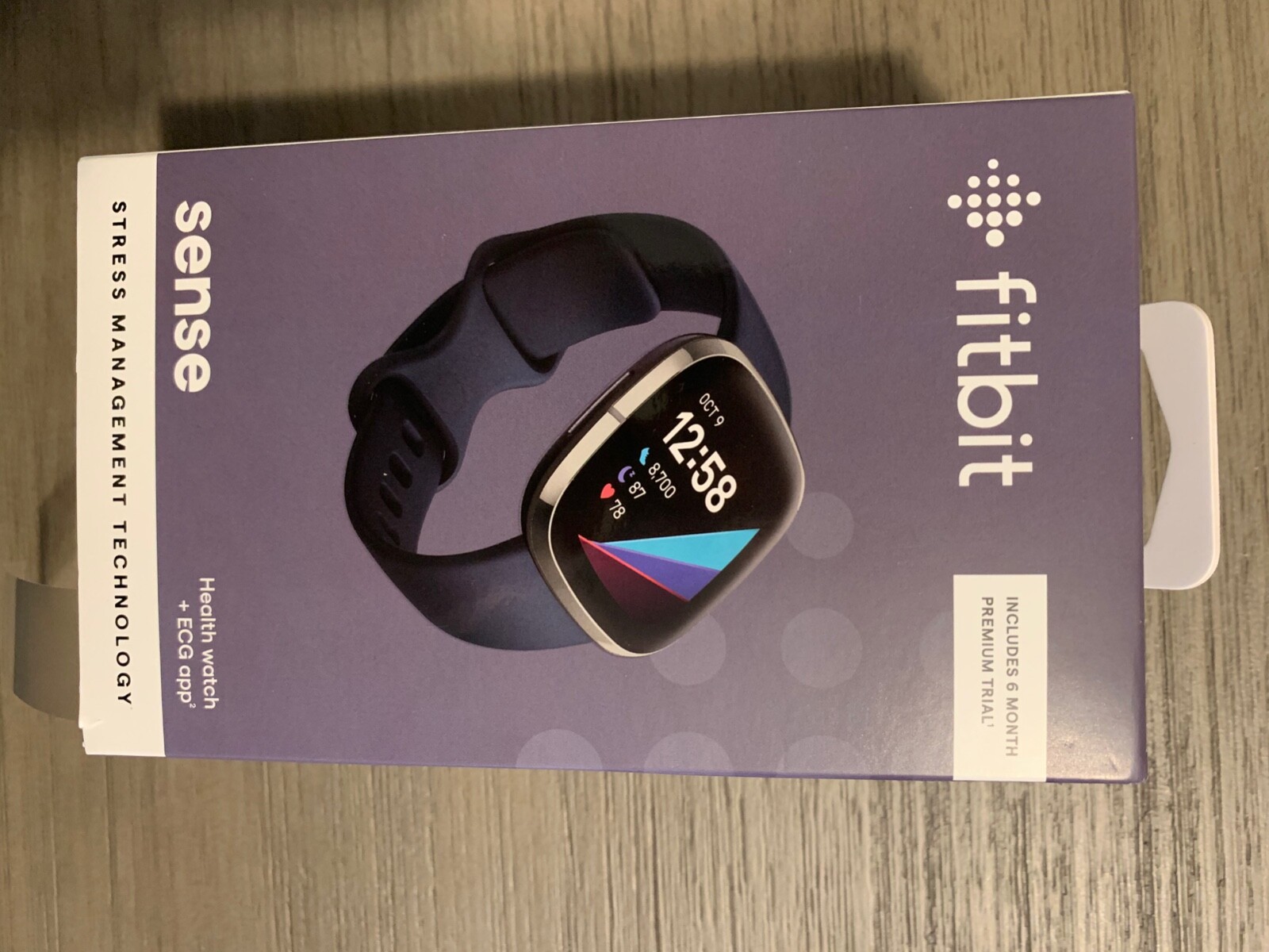 Fitbit Sense Advanced Smartwatch with Activity Tracking in Carbon Graphite - Brand New  -image