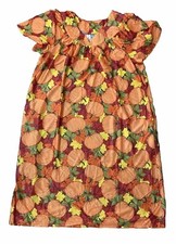 Anthony Richards House Dress MuMu Medium Orange Fall Pumpkin Leaf Nightgown New