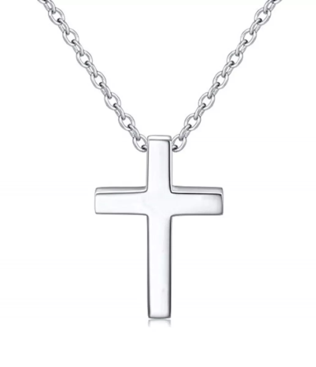 Beautifully Beveled Cross, Children's Necklace for Girls - 14K Gold