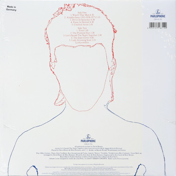 【LP】David Bowie / ALADDIN SANE David Bowie Aladdin Sane LP, Album, Pic, RE, RM 2023 Glam (M
