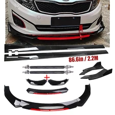 Front Bumper Lip Splitter Spoiler Side Skirt For Kia Forte 10-23 Body Kit