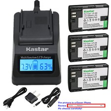 Kastar Battery LCD Fast Charger for Canon LP-E6 LPE6N LC-E6 Canon EOS 5DS Camera