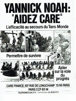 Advertising 067 1986 Foundation Care Third World Rescue Yannick Noah