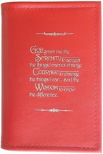 12 Step Book Cover - Meditation Book Cover - Red- MED01