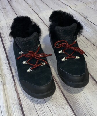 Ugg Australia Obie Kids WP Waterproof  Shoes Lace Up 1018455K Youth 6 Black Red