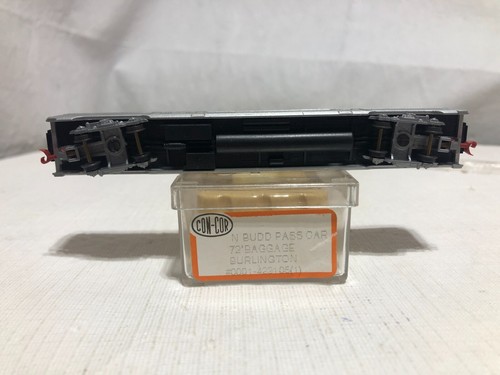 N Scale Con Cor 0001-423105 Burlington Budd 72' Baggage Car 906 Argo - Picture 3 of 4