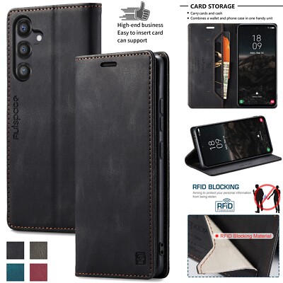 For Samsung Galaxy A55 A54 A53 A52 A50 Phone Case Card Slot Wallet Leather Cover