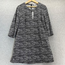 BCBGeneration Size Medium Black White Ponte Dress 3/4 Sleeve Office Professional