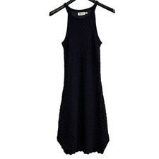 Eliza J Dress Womens S Navy Blue Crochet Knit Midi Sleeveless Boho Hippie Preppy