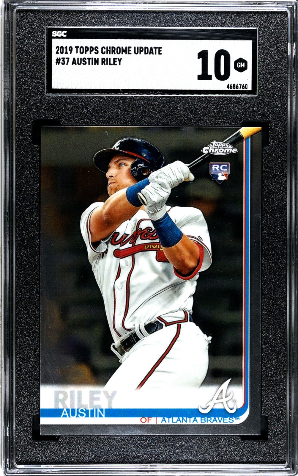 2019 Topps Chrome Update #37 Austin Riley RC SGC 10 Gem Mint