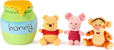 GUND Disney Winnie the Pooh 4-Piece Sensory Plush Toy Playset for Babies Inspi