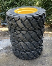 4-HeavyDuty FOAM FILLED 10-16.5 SKS-7 Skid Steer Tires/Rims for New Holland&more