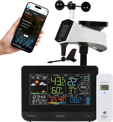 Professional Smart Wi-Fi Weather Station with Remote Monitoring (400 Foot Range)