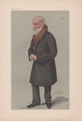 Antique Vanity Fair Scientist  lithograph of Lord Kelvin,  1897
