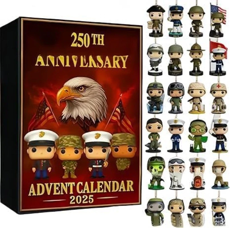 2025 US 250th Anniversary Countdown Calendar, Military Gift