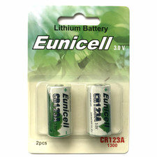 2 x Eunicell CR123A Batteries 3V Lithium Photo Camera