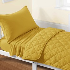 Toddler Bedding Set - 4 Piece Microfiber Crib Sheet Set, Crib Bedding Set Inc...