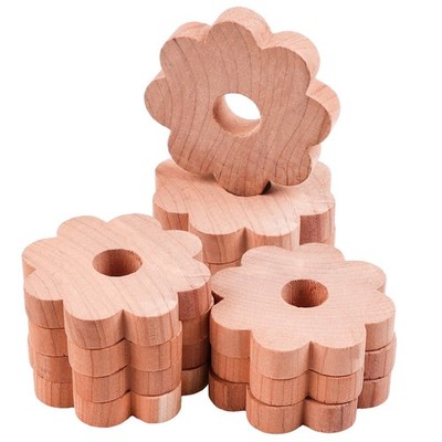 12 Pcs Cedar Blocks for Clothes Storage Flower Cedar Chips for Closets and Dr...