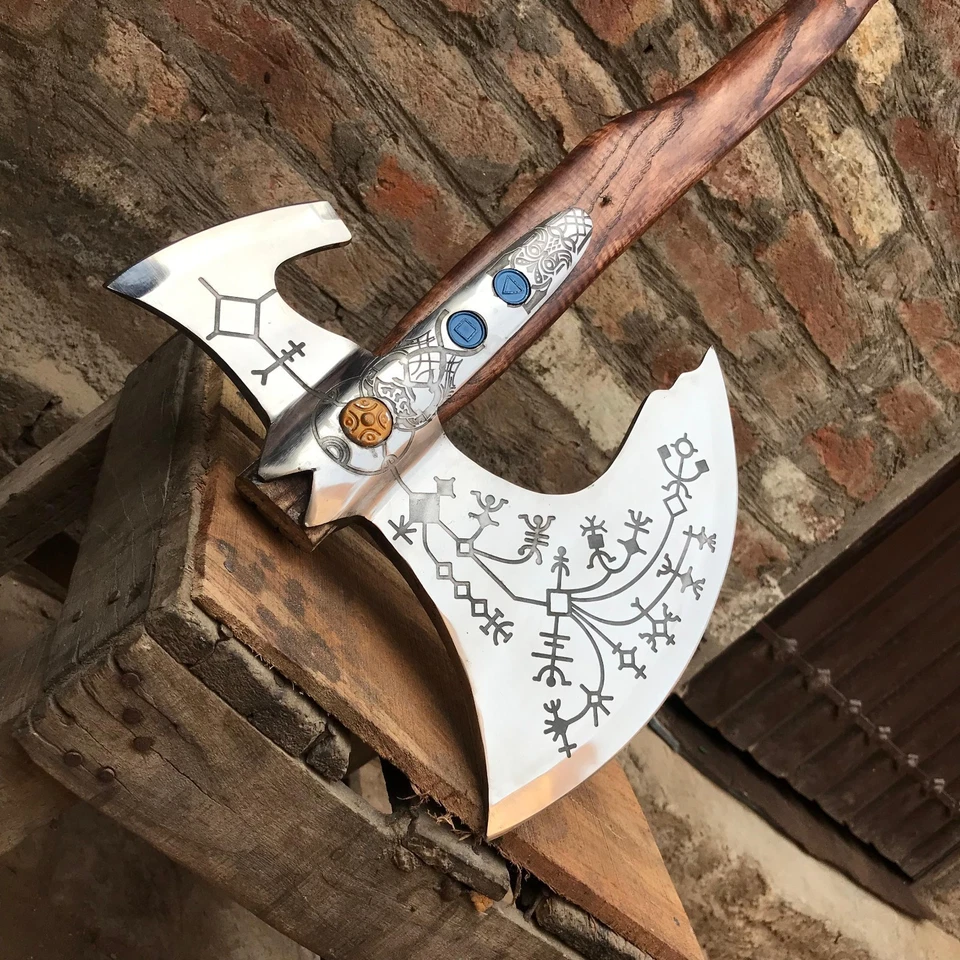 Hacha God of War, hacha medieval God of War Kratos, hacha vikinga, hacha celta, regalo Foto 3 de 4