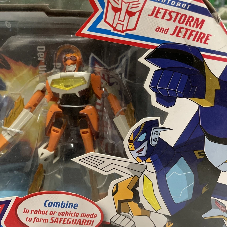 Transformers Hasbro ANIMATED Serie Autobot Jetstorm E Jetfire + Exclusive Comic - Immagine 3 di 4