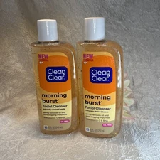 2 X Clean & Clear Morning Burst Facial Cleanser Vitamin C + BHA Oil Free 8 Oz Ea