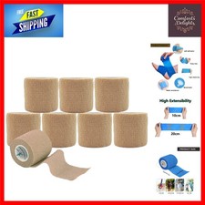 Flexible Self Adhesive Cohesive Sports Bandage Wrap 8 Rolls 5cm x 4.5m 0.36 per metre