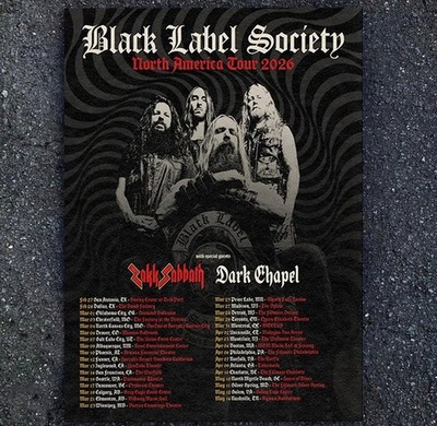 Black Label Society Tour 2026 Poster | eBay