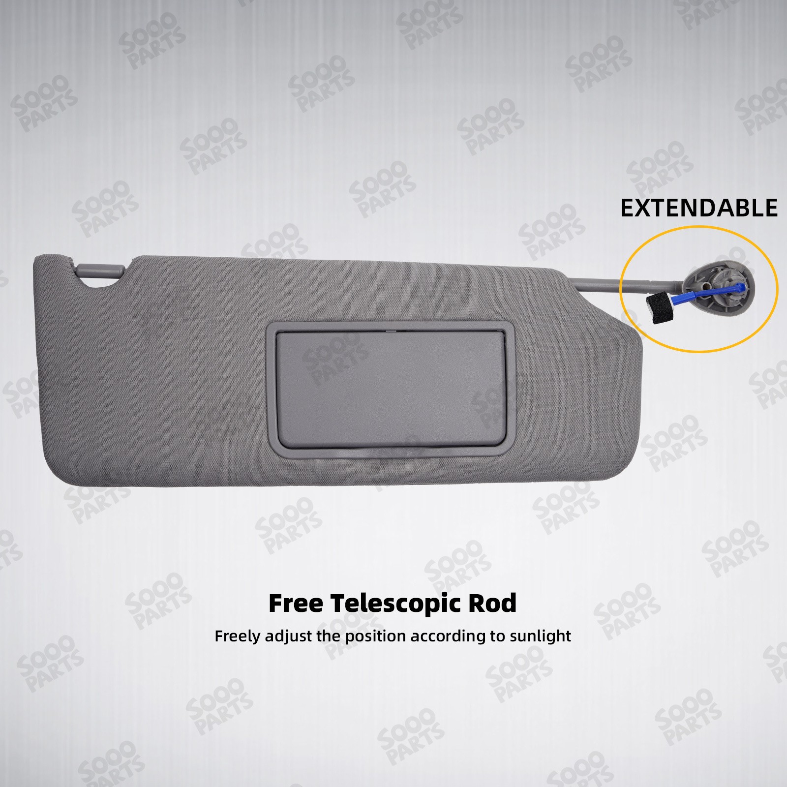 Right Passenger Side Sun Visor w/ Light For 2009-2015 Honda Pilot 83230SZAA01ZA