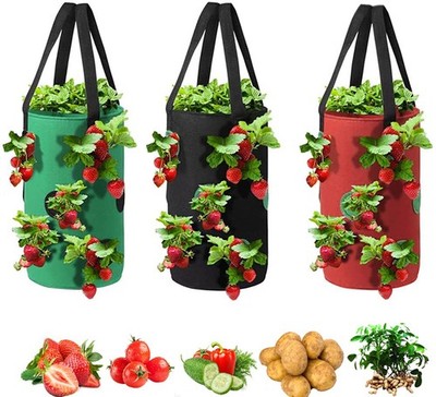 SouilGoal Upside Down Tomato Planter-3 Gallon Hanging Strawberry Planter Dura...