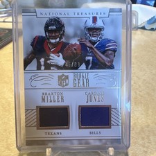 2016 National Treasures #29 Cardale Jones/Braxton Miller RC Combo Materials #/99