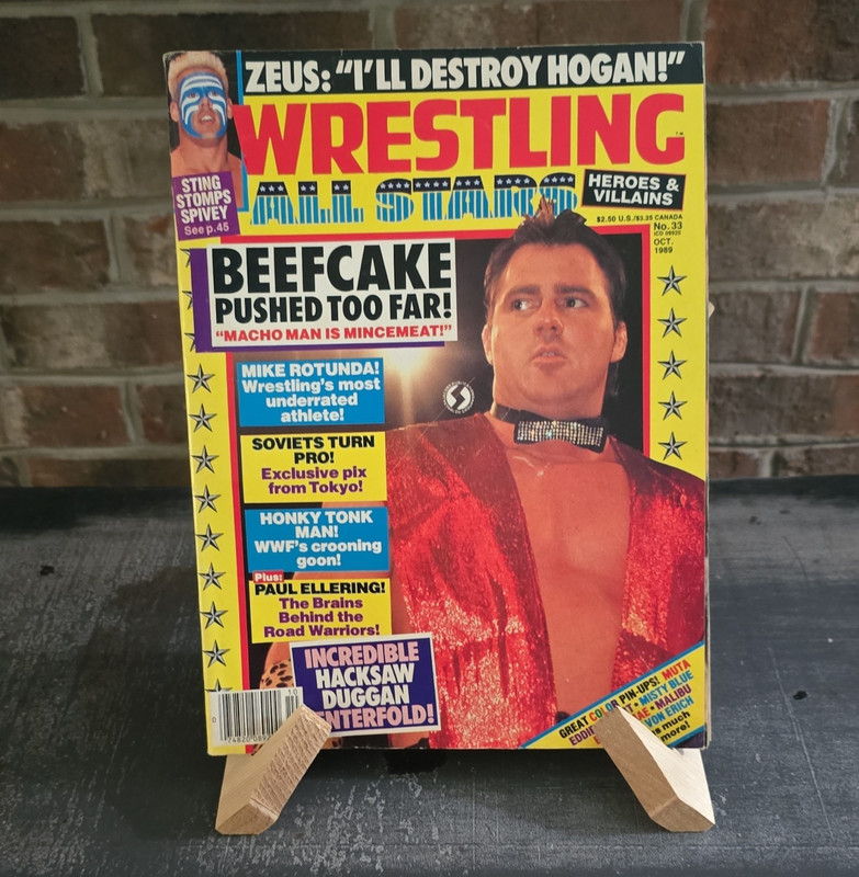 Wrestling All Stars #33 Oct 1989 Brutus Beefcake Hacksaw Jim Duggan Centerfold