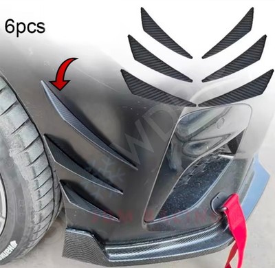 FÜR VAUXHALL CORSA D E F STOßSTANGE VORNE CANARDS FINNEN SPLITTER GLANZ CARBON SPORT