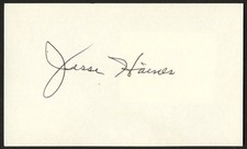 Jesse Haines signed autograph auto 3x5 cut Baseball Hall of Fame BAS Stickered