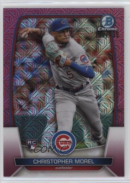 2023 Bowman Mega Box Chrome Pink Mojo Refractor /199 Christopher Morel #34 0fz3