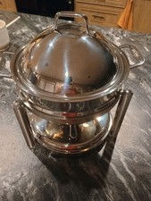 All-Clad Stainless Steel Round Chafer Chafing Dish Dome Lid Stand Burner