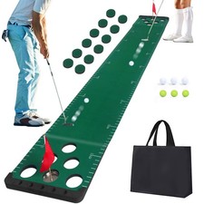 Golf Putting Game Set, Putting Green Pong Game Mat Include 6 Balls, 1 Portabl...