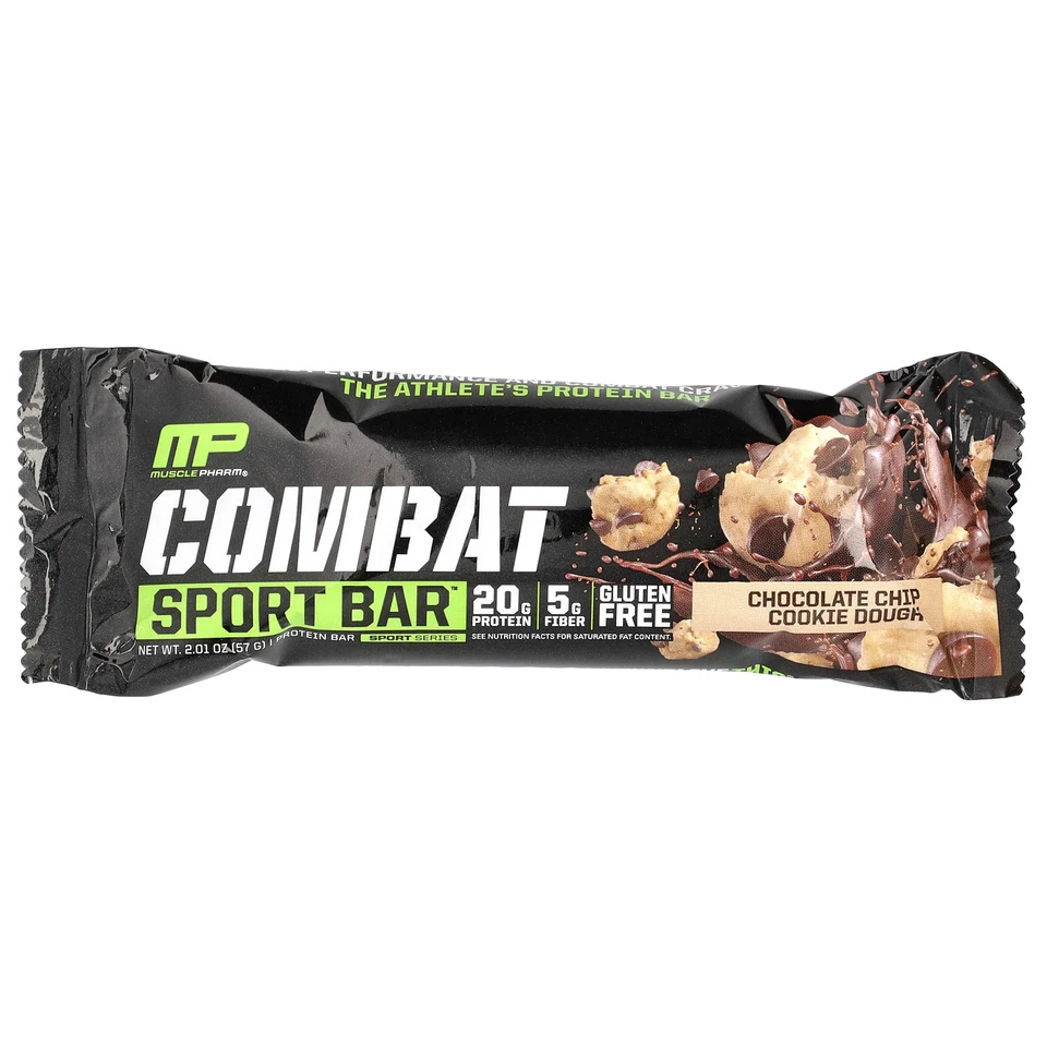 Combat Sport Bar™, masa para galletas con chispas de chocolate, 12 barras, 2,01 oz (57 g) cada una Foto 3 de 4