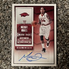 2015-16 Panini Contenders- College Ticket Michael Qualls #129 Dribbling (AU, RC 