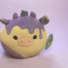 NWT Retired Squishmallow 12" Benito The Blueberry Cheesecake Cow