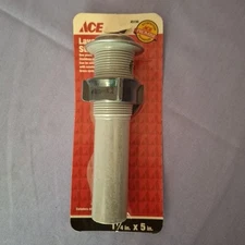 Ace Plastic  Lavatory Steel Trim Sink Strainer 1-1/4" X 5", 45156 New NOS