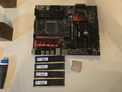 Asus 970 Pro Gaming Aura Motherboard FX 8320 8 Core CPU 32GB Ram Tested