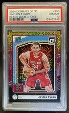 2024-25 Donruss Optic Jaylon Tyson Choice Black Gold Rated Rookie #/8 PSA 10