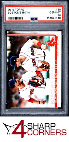 2019 TOPPS #28 MOOKIE BETTS RED SOX PSA 10